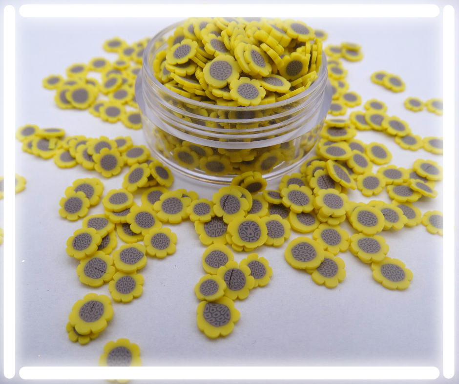 200 PCS Sunflower Yellow Clay Beads Yellow Polymer Clay Yellow
