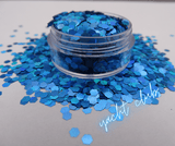 blue holographic chunky glitter for stainless steel tumblers