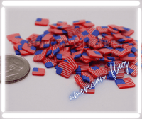 american flag clay slices for red white and blue