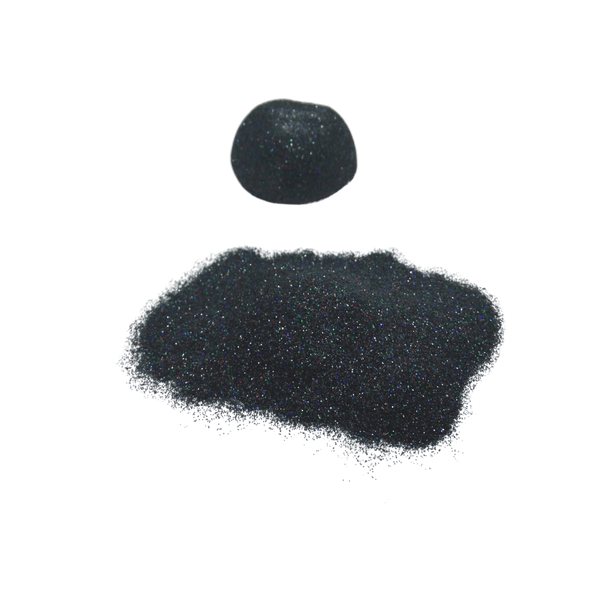 Black rainbow holographic glitter for resin art and tumblers