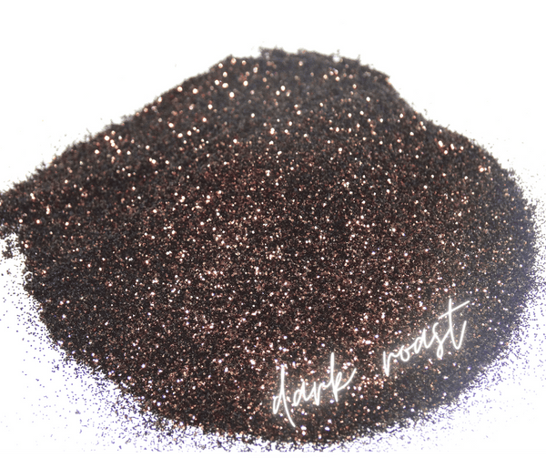 dark brown fine polyester glitter for tumblers