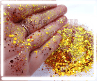 dark treasure gold chameleon color shift chunky glitter for resin molds