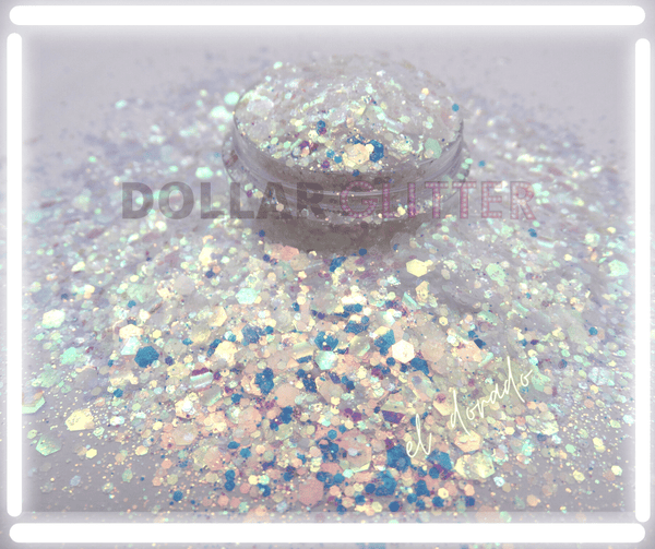 golden opal chunky glitter mix for keychains and resin crafts