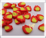 flame shaped  clay polymer slices for slime