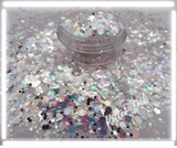 chunky opal mix of cheap glitter for resin molds