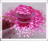 hot pink star glitter metallic for crafts