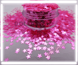 hot pink star glitter for resin art keychain shakers