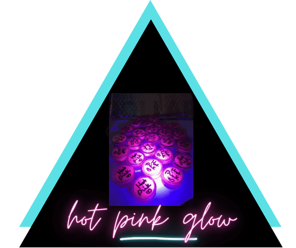 hot pink glow powder