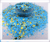 bright blue matte glitter for tumblers and resin arts