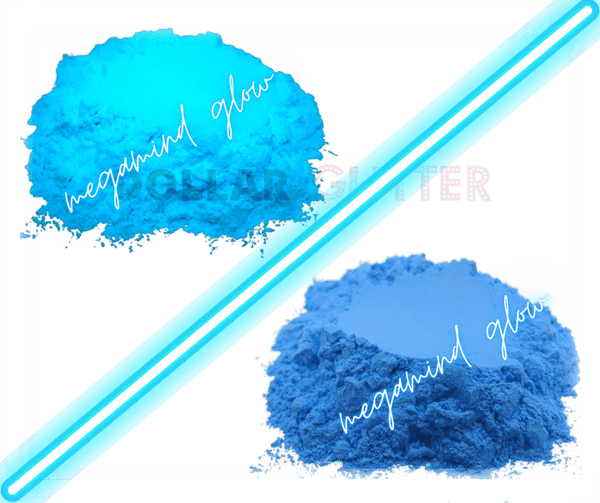 disney inspired blue neon super glow powder