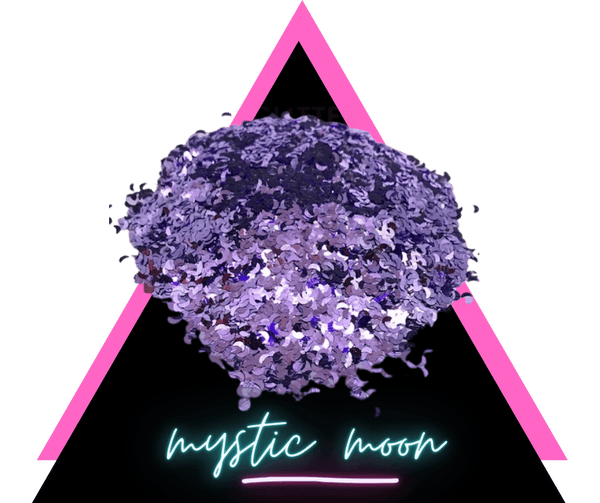 moon lilac glitter