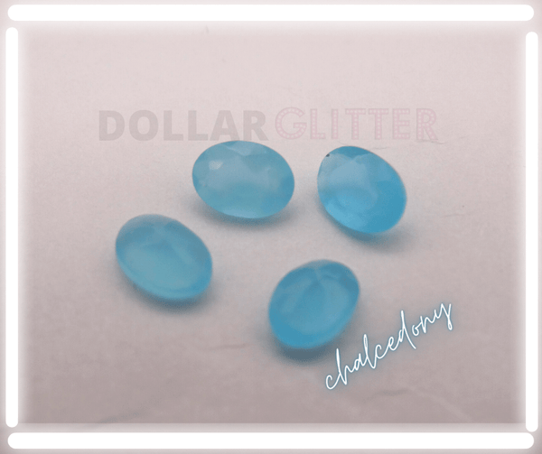 oval chalcedony blue gemstones for jewelry making