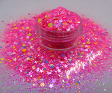 $1 neon star mix glitter for epoxy tumblers