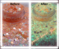 peach prange glow opal glitter for tumblers