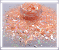 peach orange glow opal glitter for epoxy  tumblers