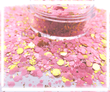 pink and gold matte mix glitter for epoxy tumblers