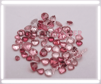 pink tourmaline heart shape semi precious gemstone jewelry making