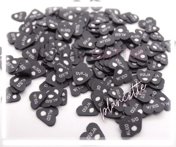 ouija shaped clay slices for goth resin crafts