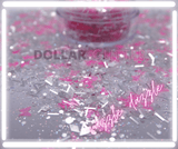 pink tassle mix glitter for nails