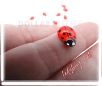 resin  lady bug cabochon  for slime and nails 