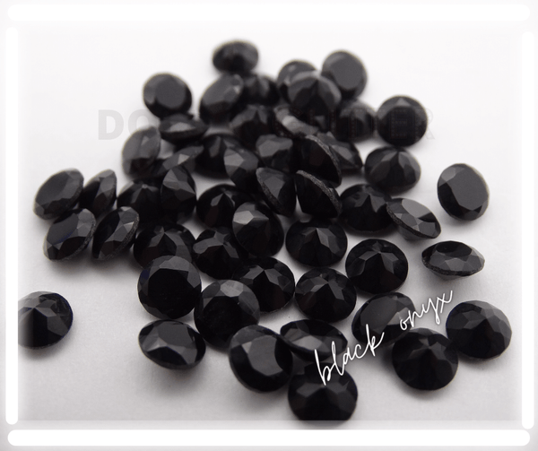 round black onyx gemstones