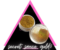 gold holographic dusting glitter secret sauce