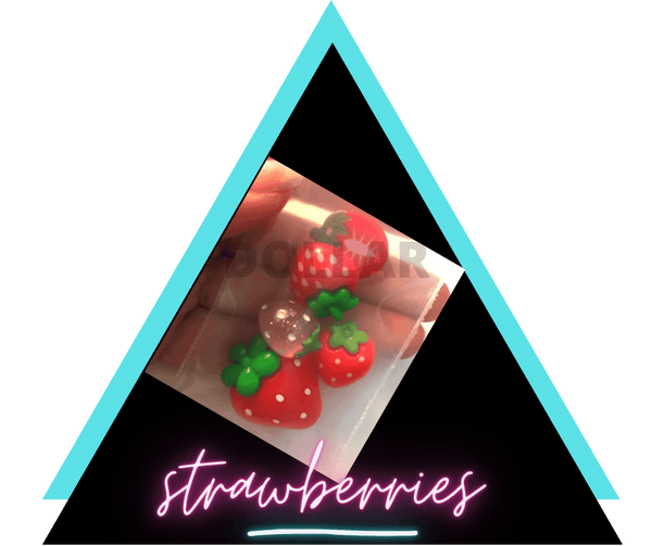 strawberry cabochon resin for crafts
