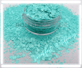 Tiffany green blue glitter for apoxy tumblers