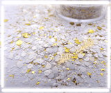 white and gold mix glitter for jewlry making