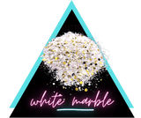 white and gold mix glitter for resin craft and tumblers